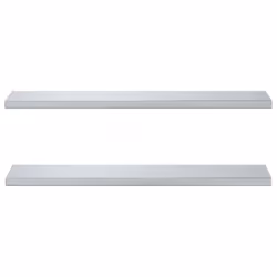 vidaXL Wall Shelves Floating Shelf Wall Storage Shelf 2 pcs Stainless Steel - silver, 100 x 23.5 x 3 cm - Additional view 4