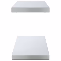vidaXL Wall Shelves Floating Shelf Wall Storage Shelf 2 pcs Stainless Steel - silver, 100 x 23.5 x 3 cm - Additional view 5