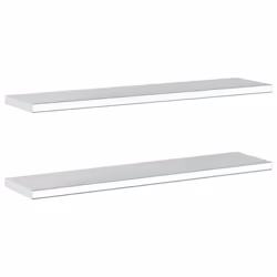 vidaXL Wall Shelves Floating Shelf Wall Storage Shelf 2 pcs Stainless Steel - silver, 100 x 23.5 x 3 cm - Additional view 6