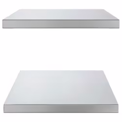 vidaXL Wall Shelves Floating Shelf Wall Storage Shelf 2 pcs Stainless Steel - silver, 75 x 40 x 3 cm - Additional view 5