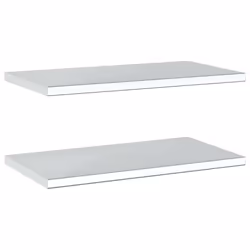 vidaXL Wall Shelves Floating Shelf Wall Storage Shelf 2 pcs Stainless Steel - silver, 75 x 40 x 3 cm - Additional view 6