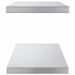 vidaXL Wall Shelves Floating Shelf Wall Storage Shelf 2 pcs Stainless Steel - silver, 75 x 30 x 3 cm - Additional view 5