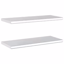 vidaXL Wall Shelves Floating Shelf Wall Storage Shelf 2 pcs Stainless Steel - silver, 75 x 30 x 3 cm - Additional view 6