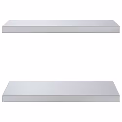 vidaXL Wall Shelves Floating Shelf Wall Storage Shelf 2 pcs Stainless Steel - silver, 50 x 30 x 3 cm - Additional view 4