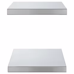 vidaXL Wall Shelves Floating Shelf Wall Storage Shelf 2 pcs Stainless Steel - silver, 50 x 30 x 3 cm - Additional view 5
