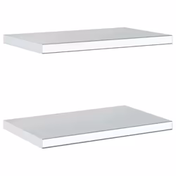 vidaXL Wall Shelves Floating Shelf Wall Storage Shelf 2 pcs Stainless Steel - silver, 50 x 30 x 3 cm - Additional view 6