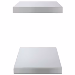 vidaXL Wall Shelves Floating Shelf Storage Shelf 2 pcs Silver Stainless Steel - Additional view 5