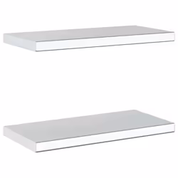 vidaXL Wall Shelves Floating Shelf Storage Shelf 2 pcs Silver Stainless Steel - Additional view 6