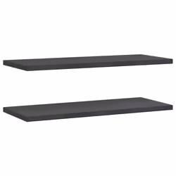 vidaXL Wall Shelves Floating Shelf Wall Storage Shelf 2 pcs Stainless Steel - black, 100 x 40 x 3 cm