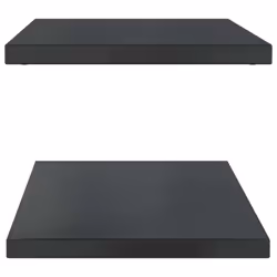 vidaXL Wall Shelves Floating Shelf Wall Storage Shelf 2 pcs Stainless Steel - black, 100 x 40 x 3 cm - Additional view 4