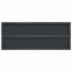vidaXL Wall Shelves Floating Shelf Wall Storage Shelf 2 pcs Stainless Steel - black, 100 x 40 x 3 cm - Additional view 6