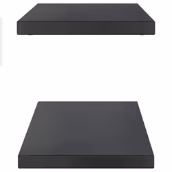 vidaXL Wall Shelves Floating Shelf Wall Storage Shelf 2 pcs Stainless Steel - black, 100 x 30 x 3 cm - Additional view 5