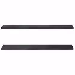 vidaXL Wall Shelves Floating Shelf Wall Storage Shelf 2 pcs Stainless Steel - black, 100 x 23.5 x 3 cm