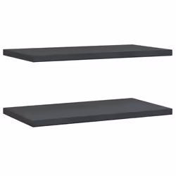vidaXL Wall Shelves Floating Shelf Wall Storage Shelf 2 pcs Stainless Steel - black, 75 x 40 x 3 cm
