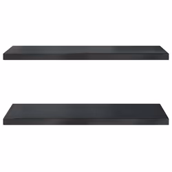 vidaXL Wall Shelves Floating Shelf Wall Storage Shelf 2 pcs Stainless Steel - black, 75 x 40 x 3 cm - Additional view 4