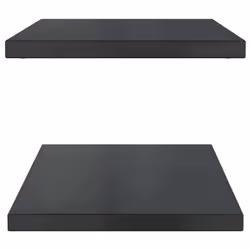 vidaXL Wall Shelves Floating Shelf Wall Storage Shelf 2 pcs Stainless Steel - black, 75 x 40 x 3 cm - Additional view 5