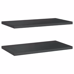 vidaXL Wall Shelves Floating Shelf Wall Storage Shelf 2 pcs Stainless Steel - black, 75 x 40 x 3 cm - Additional view 6