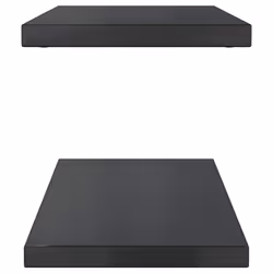 vidaXL Wall Shelves Floating Shelf Wall Storage Shelf 2 pcs Stainless Steel - black, 75 x 30 x 3 cm - Additional view 5