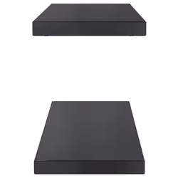 vidaXL Wall Shelves Floating Shelf Wall Storage Shelf 2 pcs Stainless Steel - black, 75 x 23.5 x 3 cm - Additional view 4