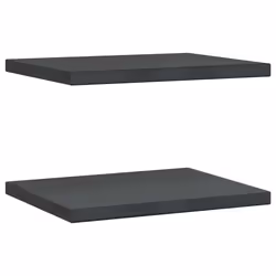 vidaXL Wall Shelves Floating Shelf Wall Storage Shelf 2 pcs Stainless Steel - black, 50 x 40 x 3 cm