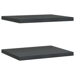 vidaXL Wall Shelves Floating Shelf Wall Storage Shelf 2 pcs Stainless Steel - black, 50 x 40 x 3 cm