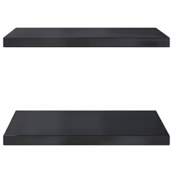 vidaXL Wall Shelves Floating Shelf Wall Storage Shelf 2 pcs Stainless Steel - black, 50 x 40 x 3 cm - Additional view 4
