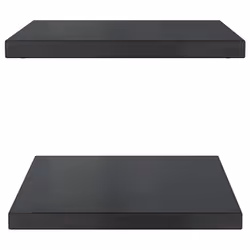 vidaXL Wall Shelves Floating Shelf Wall Storage Shelf 2 pcs Stainless Steel - black, 50 x 40 x 3 cm - Additional view 5