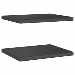 vidaXL Wall Shelves Floating Shelf Wall Storage Shelf 2 pcs Stainless Steel - black, 50 x 40 x 3 cm - Additional view 6
