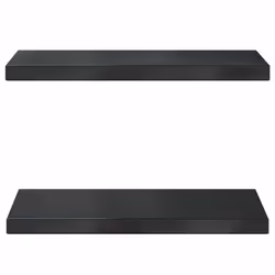 vidaXL Wall Shelves Floating Shelf Wall Storage Shelf 2 pcs Stainless Steel - black, 50 x 23.5 x 3 cm
