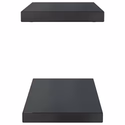 vidaXL Wall Shelves Floating Shelf Wall Storage Shelf 2 pcs Stainless Steel - black, 50 x 23.5 x 3 cm - Additional view 4