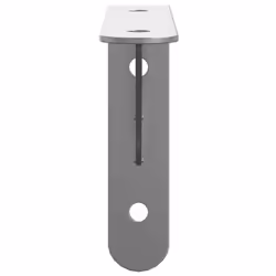 vidaXL Shelf Brackets Wall Mounted Shelf Support 4 pcs Silver Stainless Steel - silver, 15 x 2.5 x 11.5 cm - Additional view 5