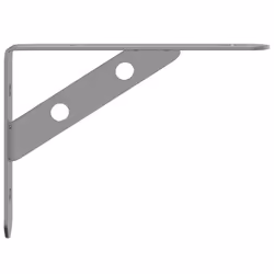 vidaXL Shelf Brackets Wall Mounted Shelf Support 4 pcs Silver Stainless Steel - silver, 15 x 2.5 x 11.5 cm - Additional view 6
