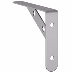 vidaXL Shelf Brackets Wall Mounted Shelf Support 4 pcs Silver Stainless Steel - silver, 15 x 2.5 x 11.5 cm - Additional view 7