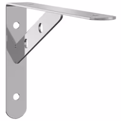 vidaXL Shelf Brackets Wall Mounted Shelf Support 4 pcs Silver Stainless Steel