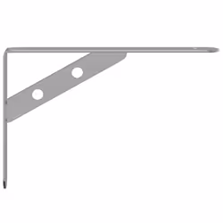 vidaXL Shelf Brackets Wall Mounted Shelf Support 4 pcs Silver Stainless Steel - Additional view 6