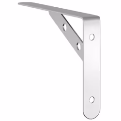 vidaXL Shelf Brackets Wall Mounted Shelf Support 4 pcs Silver Stainless Steel - Additional view 7