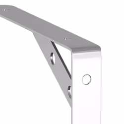vidaXL Shelf Brackets Wall Mounted Shelf Support 4 pcs Silver Stainless Steel - Additional view 9