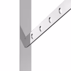 vidaXL Shelf Brackets Wall Mounted Shelf Support 4 pcs Silver Stainless Steel - silver, 23.5 x 2.5 x 15.5 cm - Additional view 8