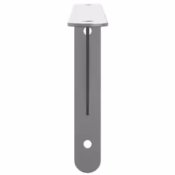 vidaXL Shelf Brackets Wall Mounted Shelf Support 4 pcs Silver Stainless Steel - silver, 30 x 2.5 x 15.5 cm - Additional view 5