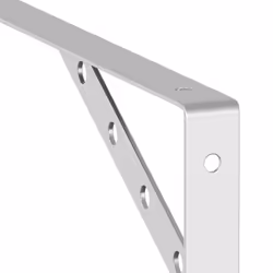vidaXL Shelf Brackets Wall Mounted Shelf Support 4 pcs Silver Stainless Steel - silver, 30 x 2.5 x 15.5 cm - Additional view 9