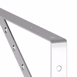 vidaXL Shelf Brackets Wall Mounted Shelf Support 4 pcs Silver Stainless Steel - silver, 40 x 2.5 x 25 cm - Additional view 8