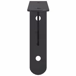 vidaXL Shelf Brackets Wall Mounted Shelf Support 4 pcs Silver Stainless Steel - black, 15 x 2.5 x 11.5 cm - Additional view 5