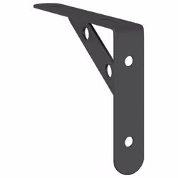 vidaXL Shelf Brackets Wall Mounted Shelf Support 4 pcs Silver Stainless Steel - black, 15 x 2.5 x 11.5 cm - Additional view 7
