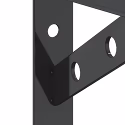 vidaXL Shelf Brackets Wall Mounted Shelf Support 4 pcs Silver Stainless Steel - black, 15 x 2.5 x 11.5 cm - Additional view 8