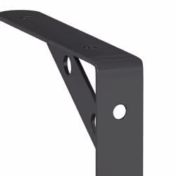 vidaXL Shelf Brackets Wall Mounted Shelf Support 4 pcs Silver Stainless Steel - black, 15 x 2.5 x 11.5 cm - Additional view 9