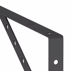 vidaXL Shelf Brackets Wall Mounted Shelf Support 4 pcs Silver Stainless Steel - black, 23.5 x 2.5 x 15.5 cm - Additional view 7