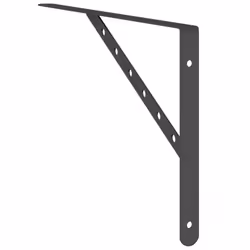 vidaXL Shelf Brackets Wall Mounted Shelf Support 4 pcs Silver Stainless Steel - black, 40 x 2.5 x 25 cm - Additional view 6