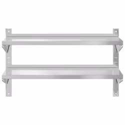 vidaXL Wall Shelf Floating Shelf Storage Shelf Rack Silver Stainless Steel - 100 x 40 x 60 cm - Additional view 4