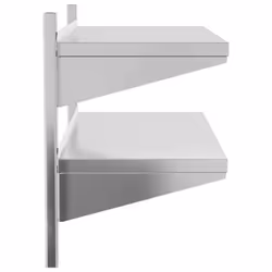 vidaXL Wall Shelf Floating Shelf Storage Shelf Rack Silver Stainless Steel - 100 x 40 x 60 cm - Additional view 5