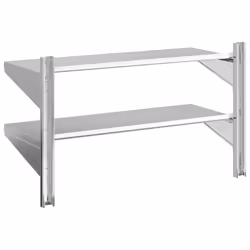 vidaXL Wall Shelf Floating Shelf Storage Shelf Rack Silver Stainless Steel - 100 x 40 x 60 cm - Additional view 6